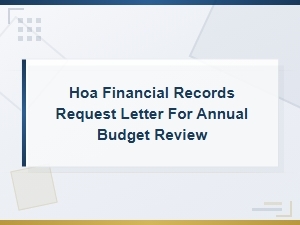 How to Request Hoa Financial Records for Budget Review