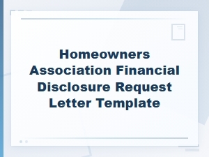 Hoa Financial Disclosure Request Letter Template