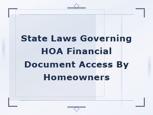 State Laws on Hoa Financial Document Access