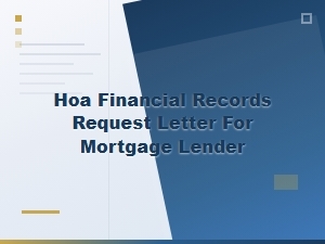 How to Request Hoa Financial Records for Lenders