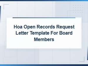 Template for Hoa Board Records Requests