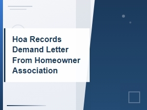 Hoa Records Demand Letter Template